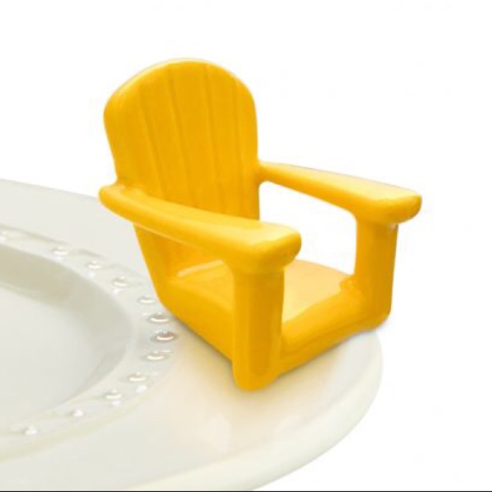 Nora Fleming Chillin Chair Yellow Beach Adirondack Retired A200 Mini